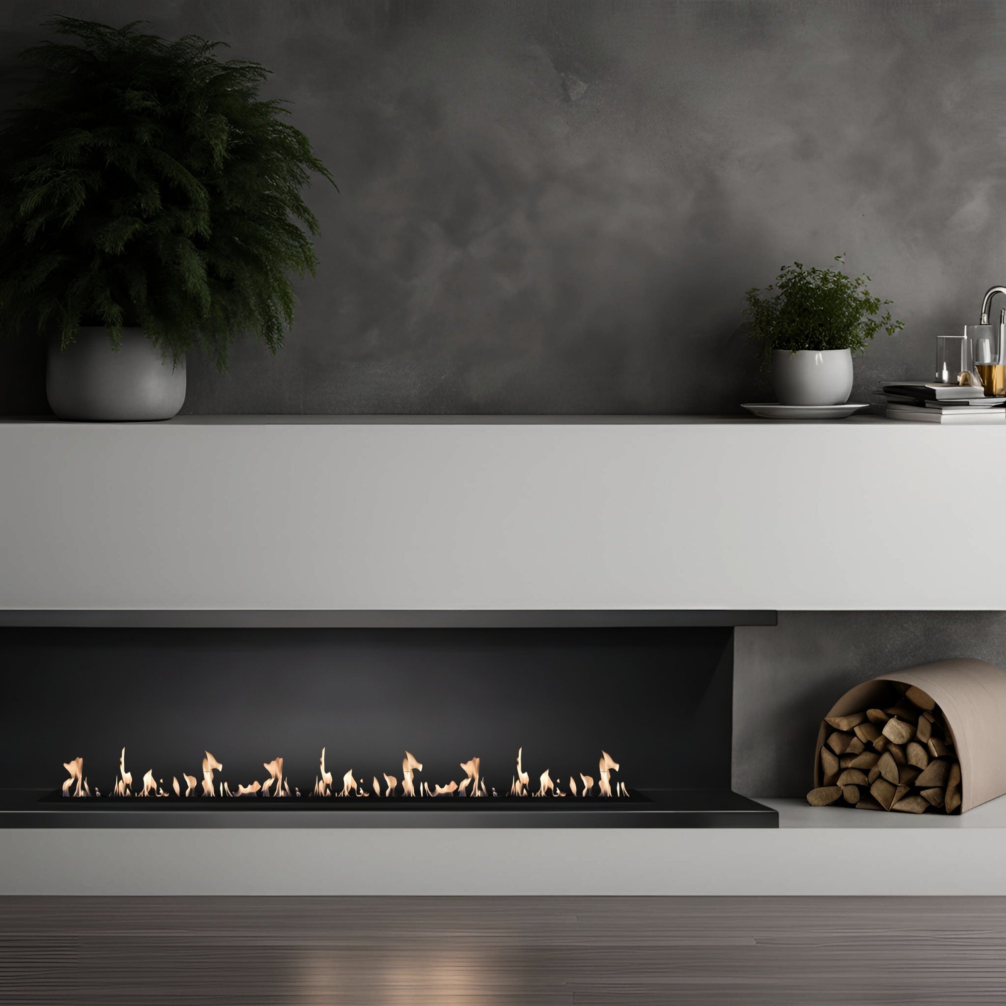Base Rechts Inbouwhoekhaard 110 cm