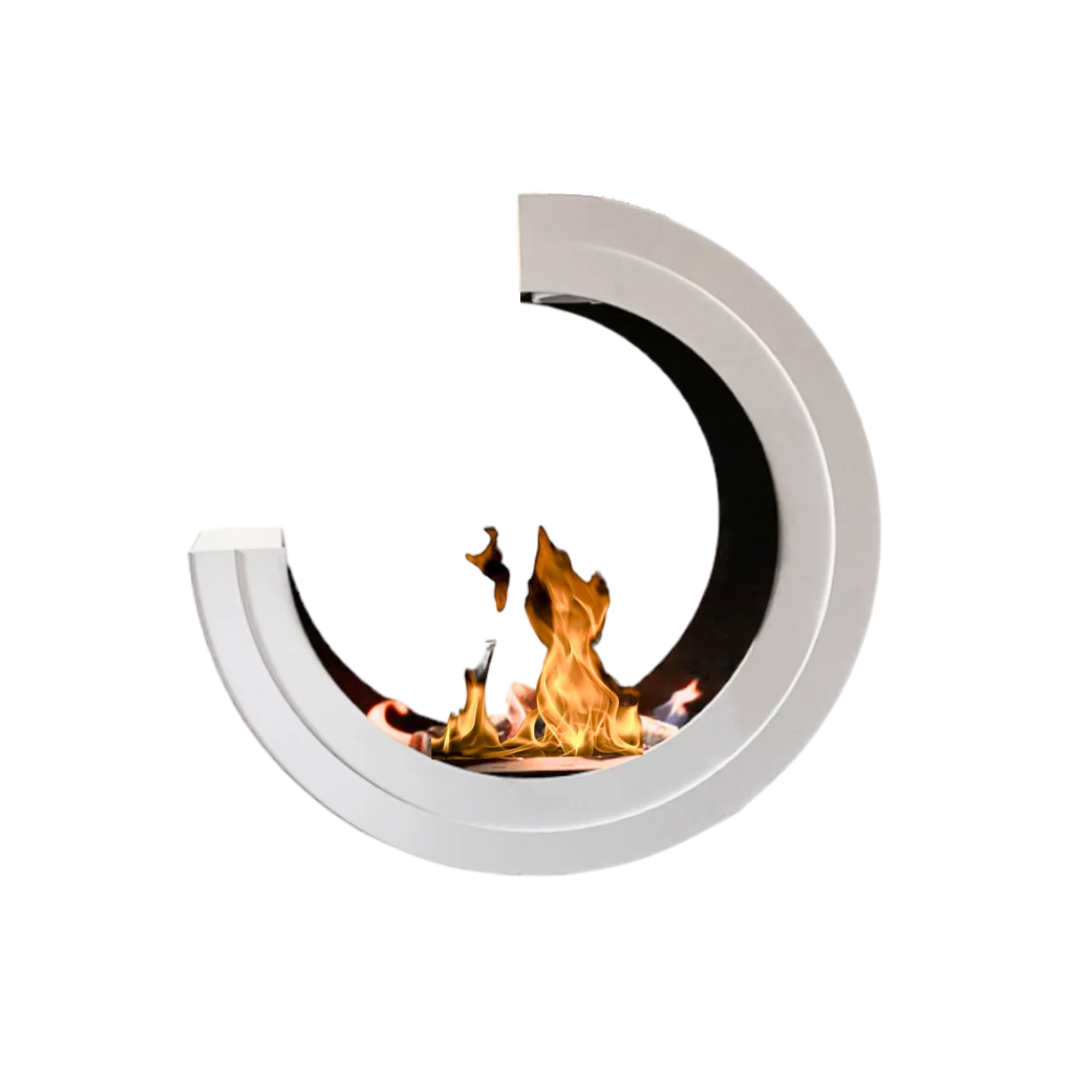 Erta 3/4 W Bio Ethanol Vrijstaand Haard D80 CM