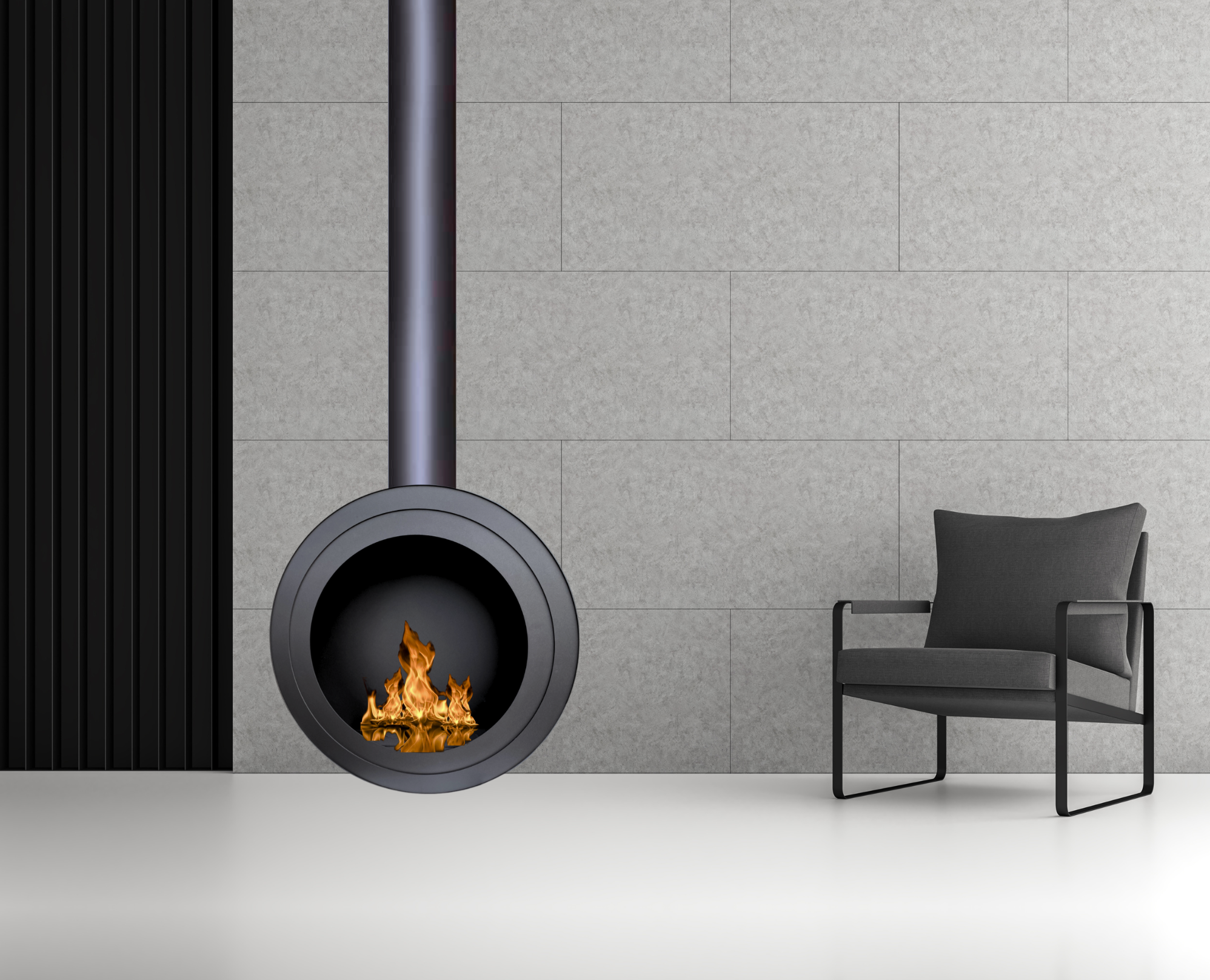 Erto Tube Z Bio Ethanol Plafondhaard D80 CM