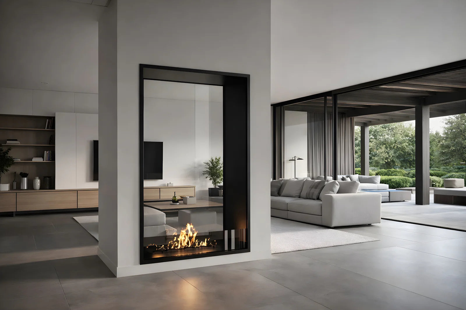 Fame Vertical Bio Ethanol Doorkijkhaard 90 x 180 cm