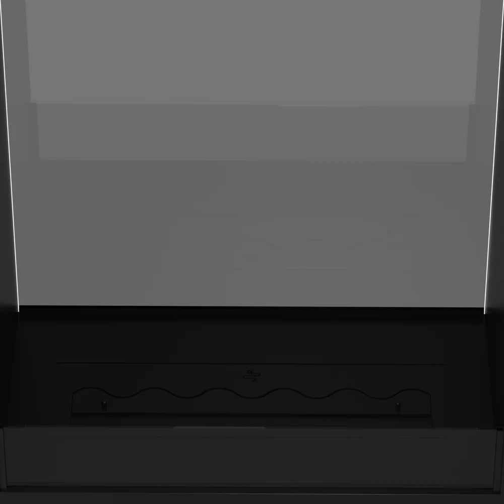 Fame Vertical Doorkijkhaard Enkel Volle Glas 80 x 100 cm