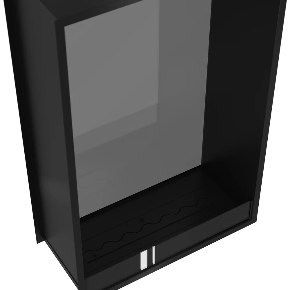 Fame Vertical Doorkijkhaard Enkel Volle Glas 90 x 200 cm
