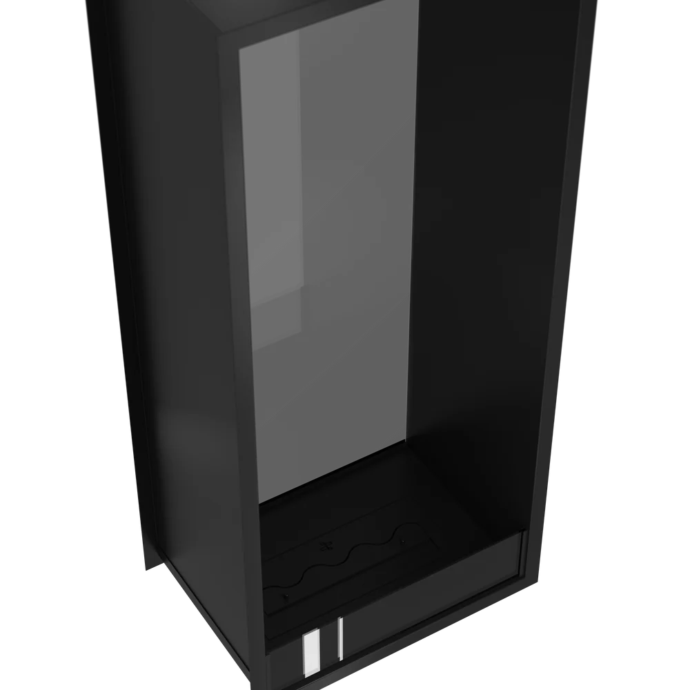 Fame Vertical Doorkijkhaard Enkel Volle Glas 60 x 100 cm