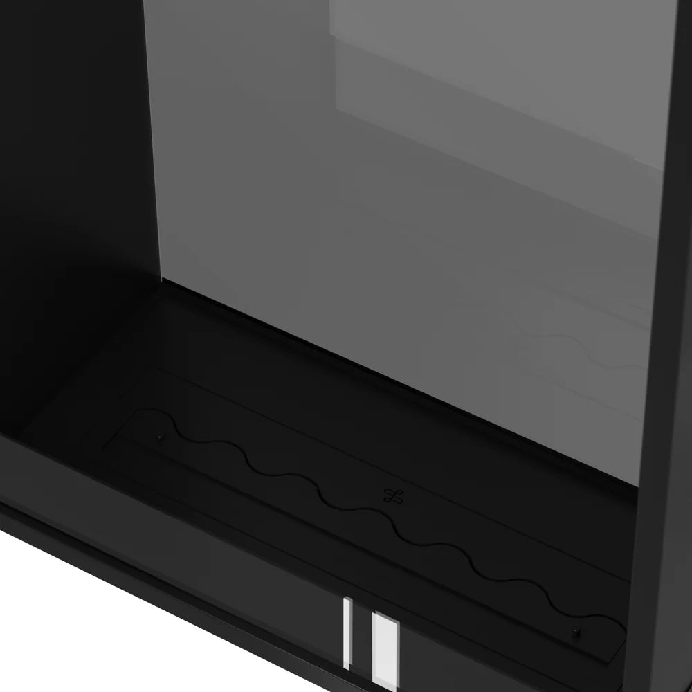 Fame Vertical Doorkijkhaard Enkel Volle Glas 90 x 200 cm