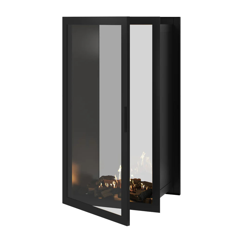 Fame Vertical Doorkijkhaard Met Volle Glas 70 x 140 cm