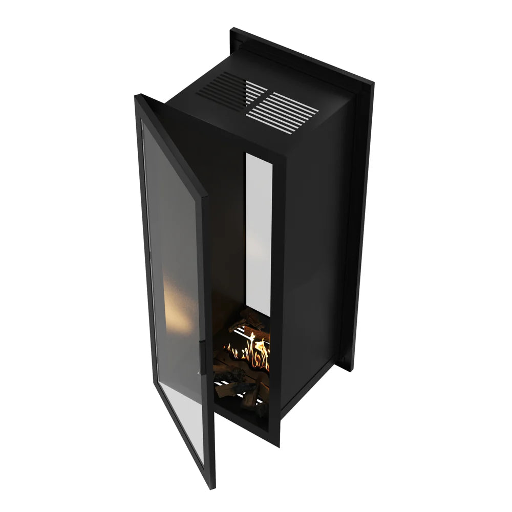 Fame Vertical Doorkijkhaard Met Volle Glas 90 x 200 cm