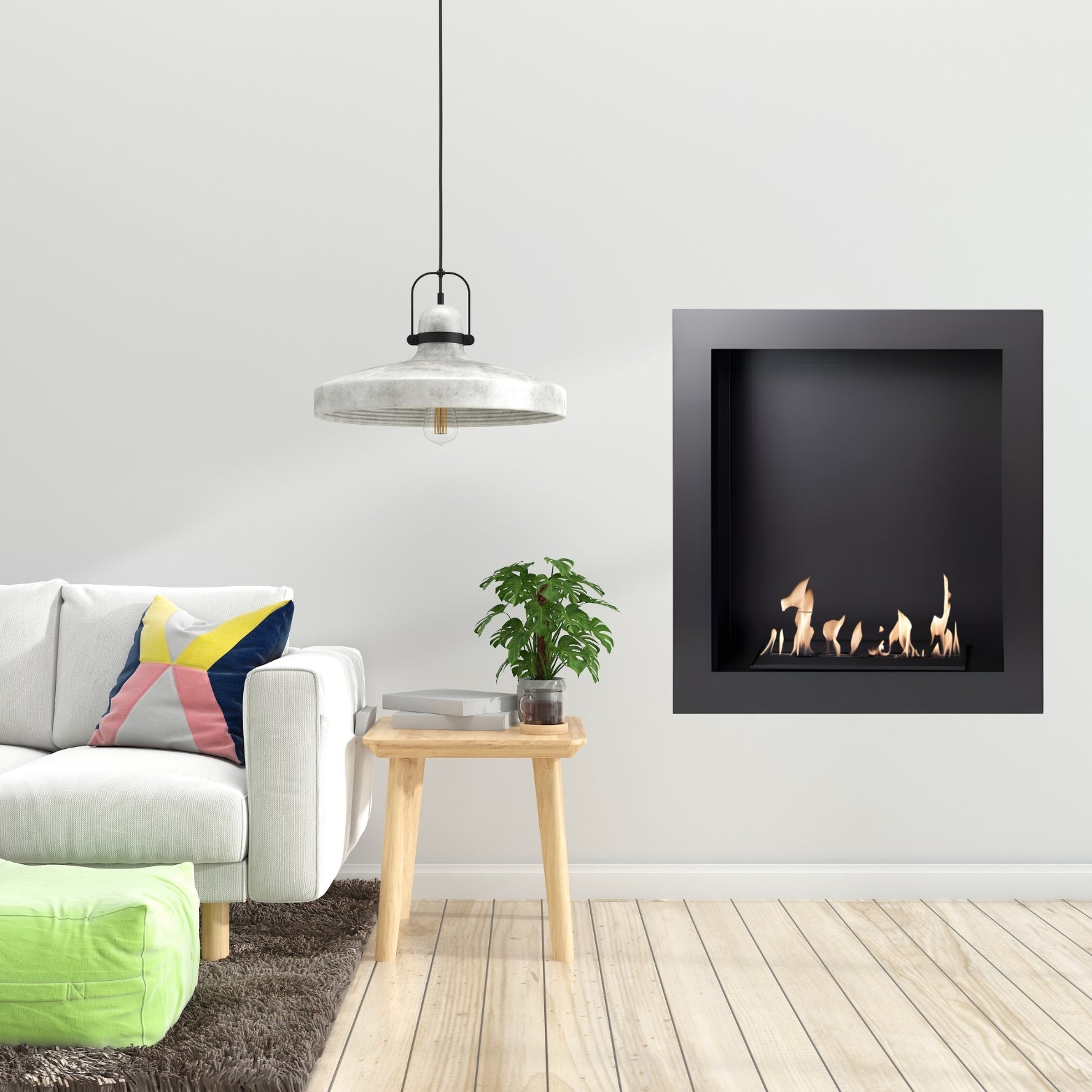 Hierro Bio-ethanol Inbouwhaard H64 cm