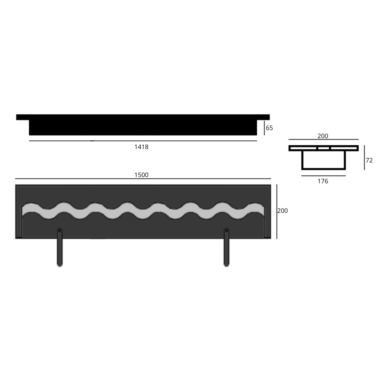 MELLA PRO BIO ETHANOL BRANDER 150 CM