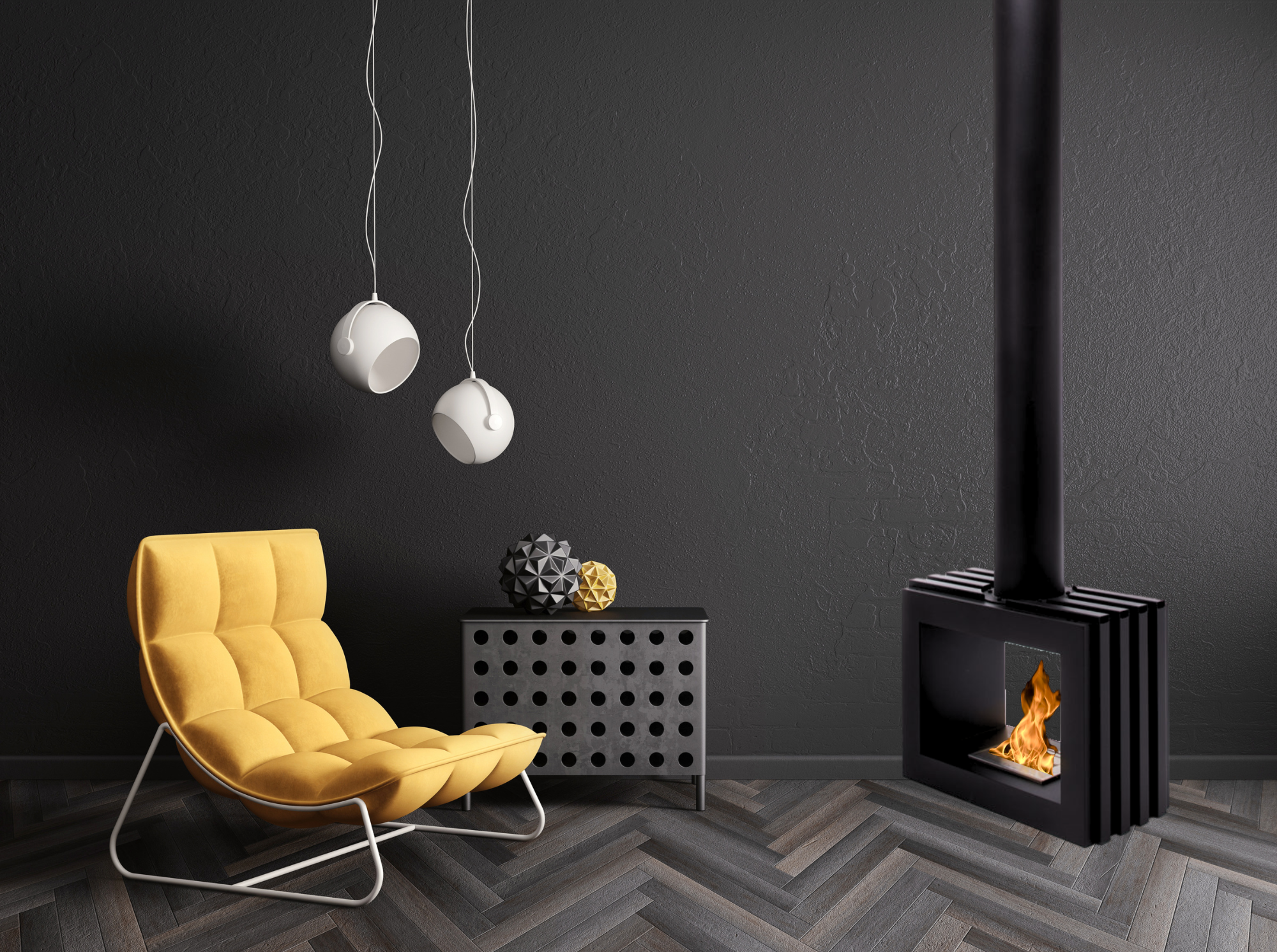 Vera Bio Ethanol Plafondhaard 60 CM