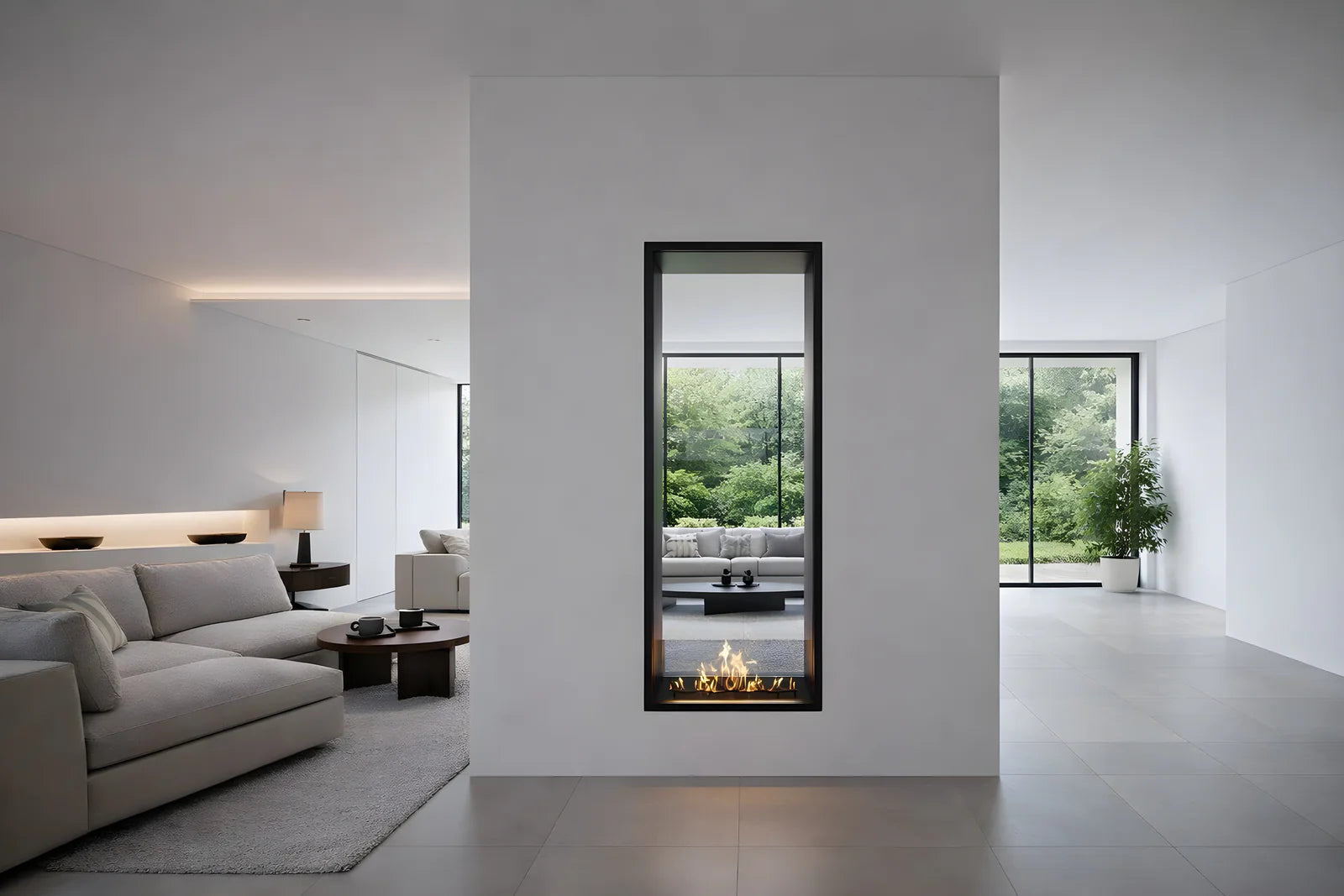 Fame Vertical Bio Ethanol Doorkijkhaard 60 x 180 cm