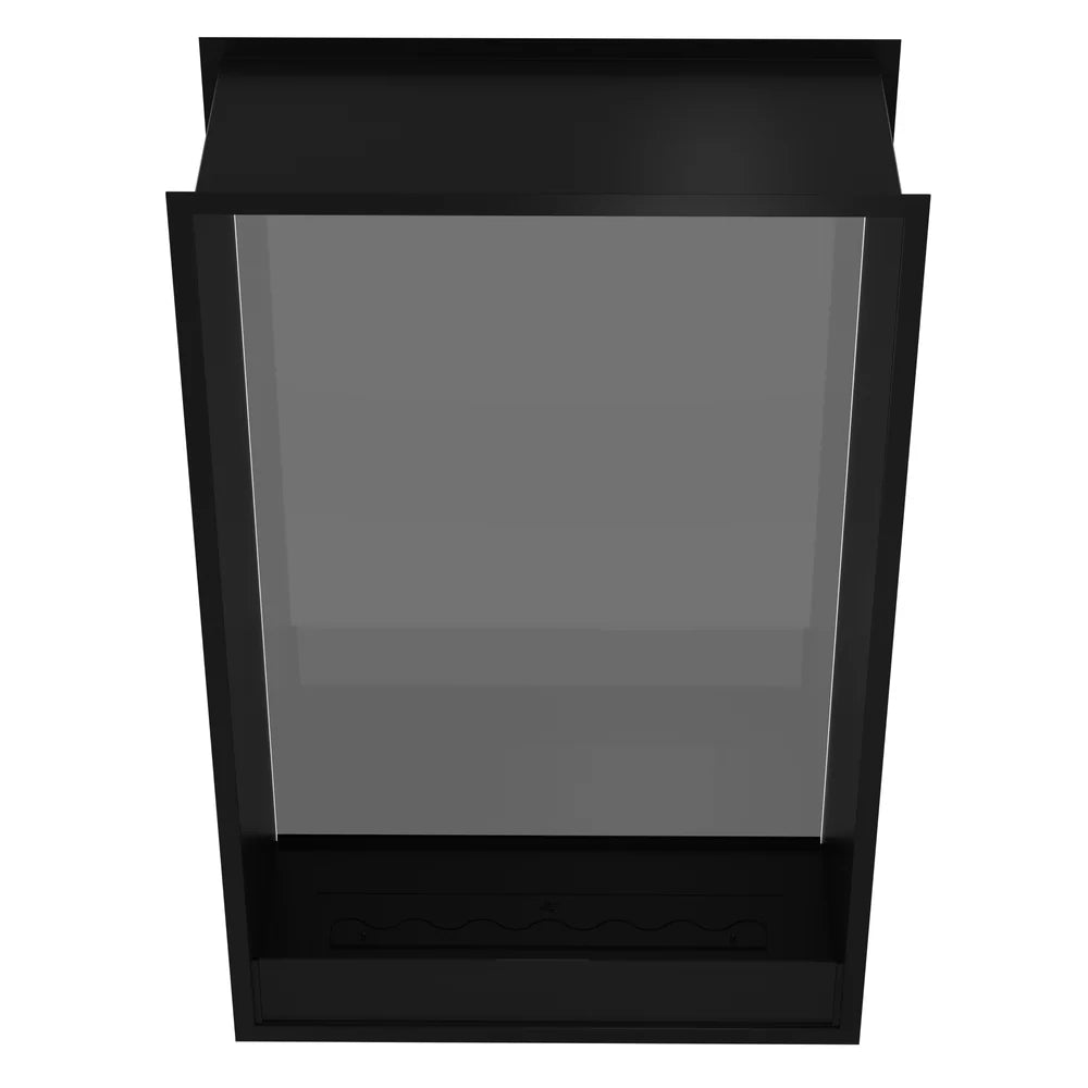 Fame Vertical Doorkijkhaard Enkel Volle Glas 90 x 100 cm
