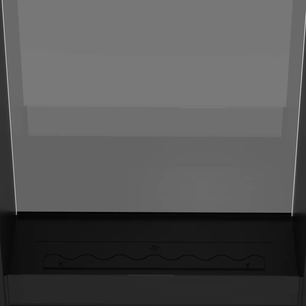 Fame Vertical Doorkijkhaard Enkel Volle Glas 90 x 120 cm