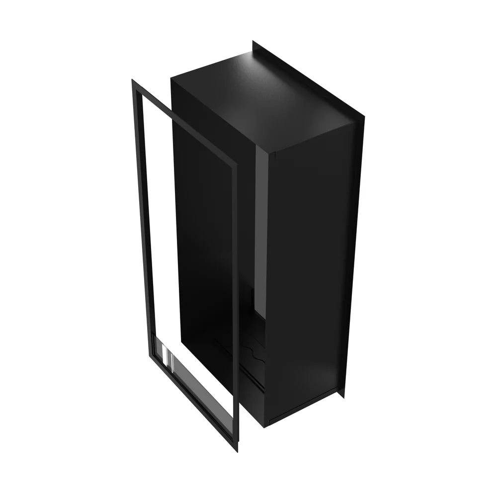 Fame Vertical Doorkijkhaard Enkel Volle Glas 60 x 100 cm