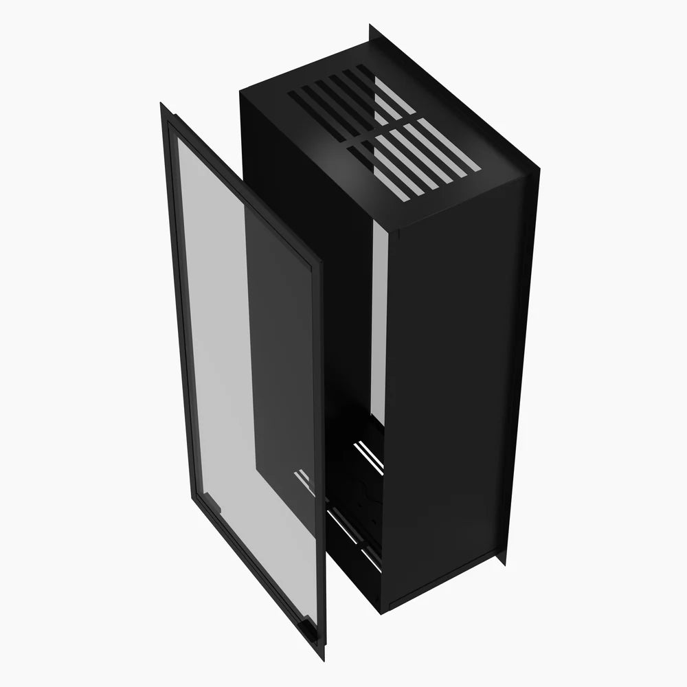Fame Vertical Doorkijkhaard Met Volle Glas 80 x 140 cm
