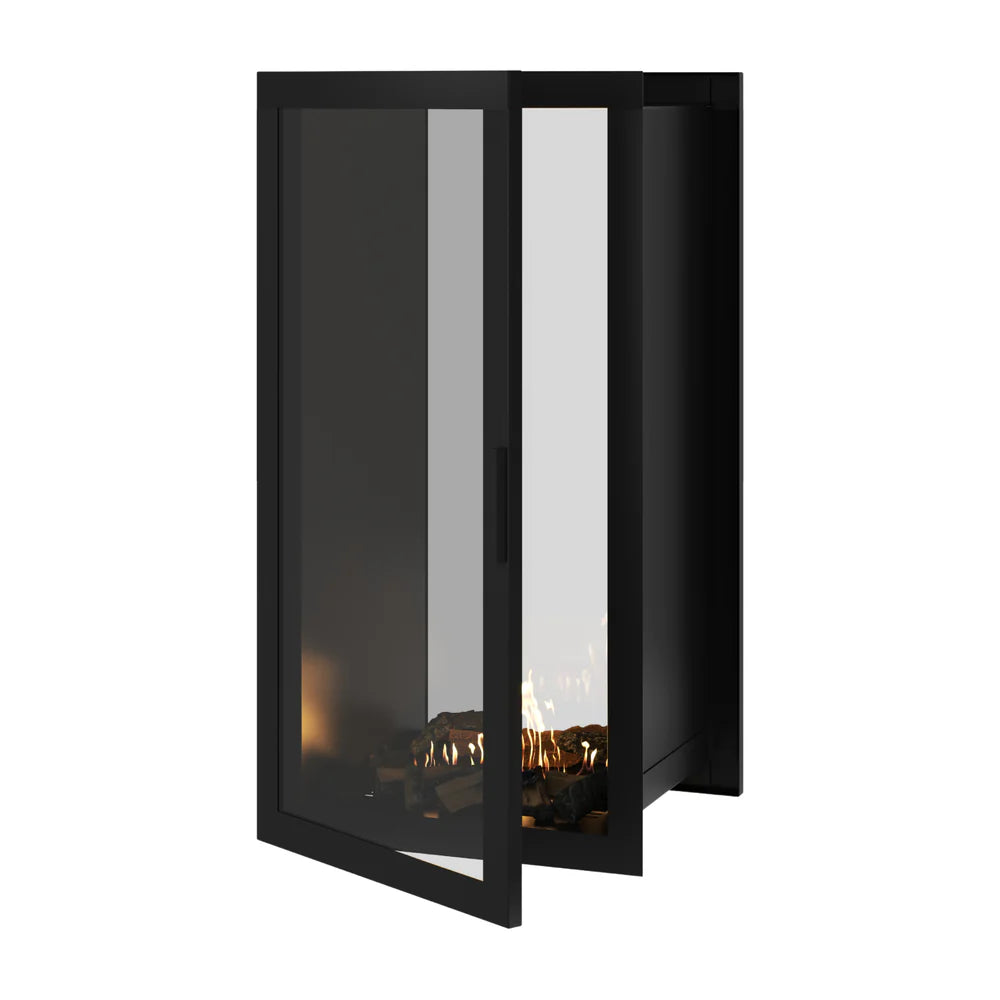 Fame Vertical Doorkijkhaard Met Volle Glas 60 x 140 cm