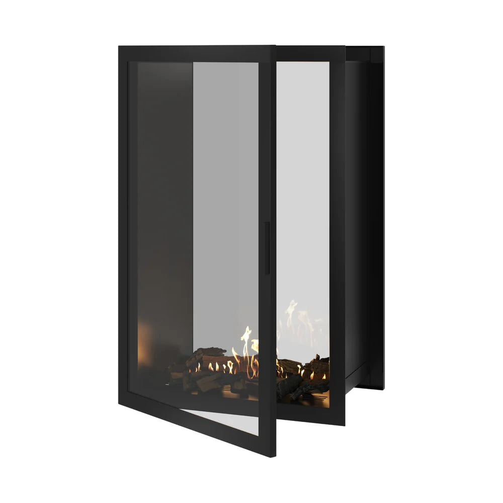 Fame Vertical Doorkijkhaard Met Volle Glas 80 x 120 cm