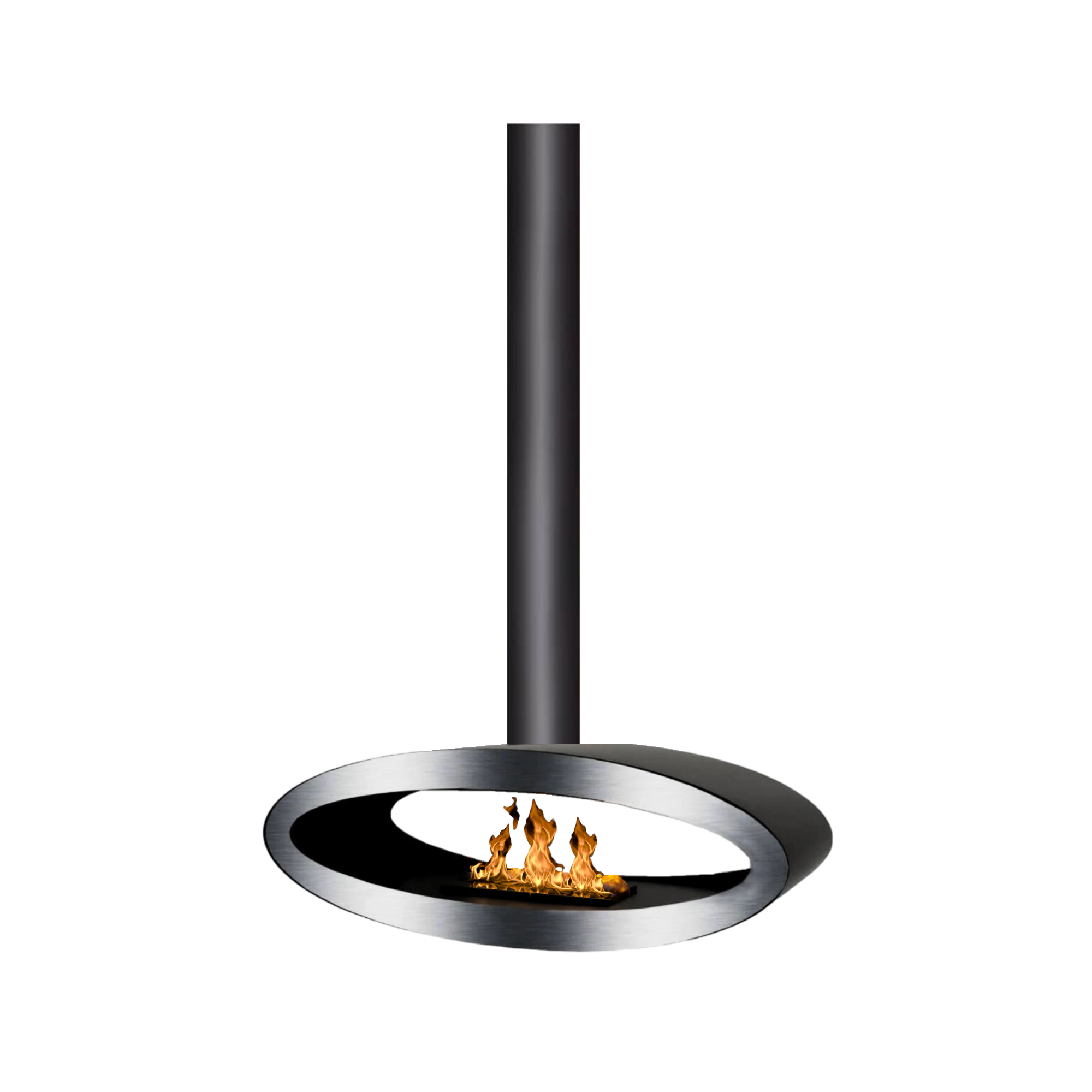 Meru RVS Tube Zwart Bio Plafondhaard 112 cm