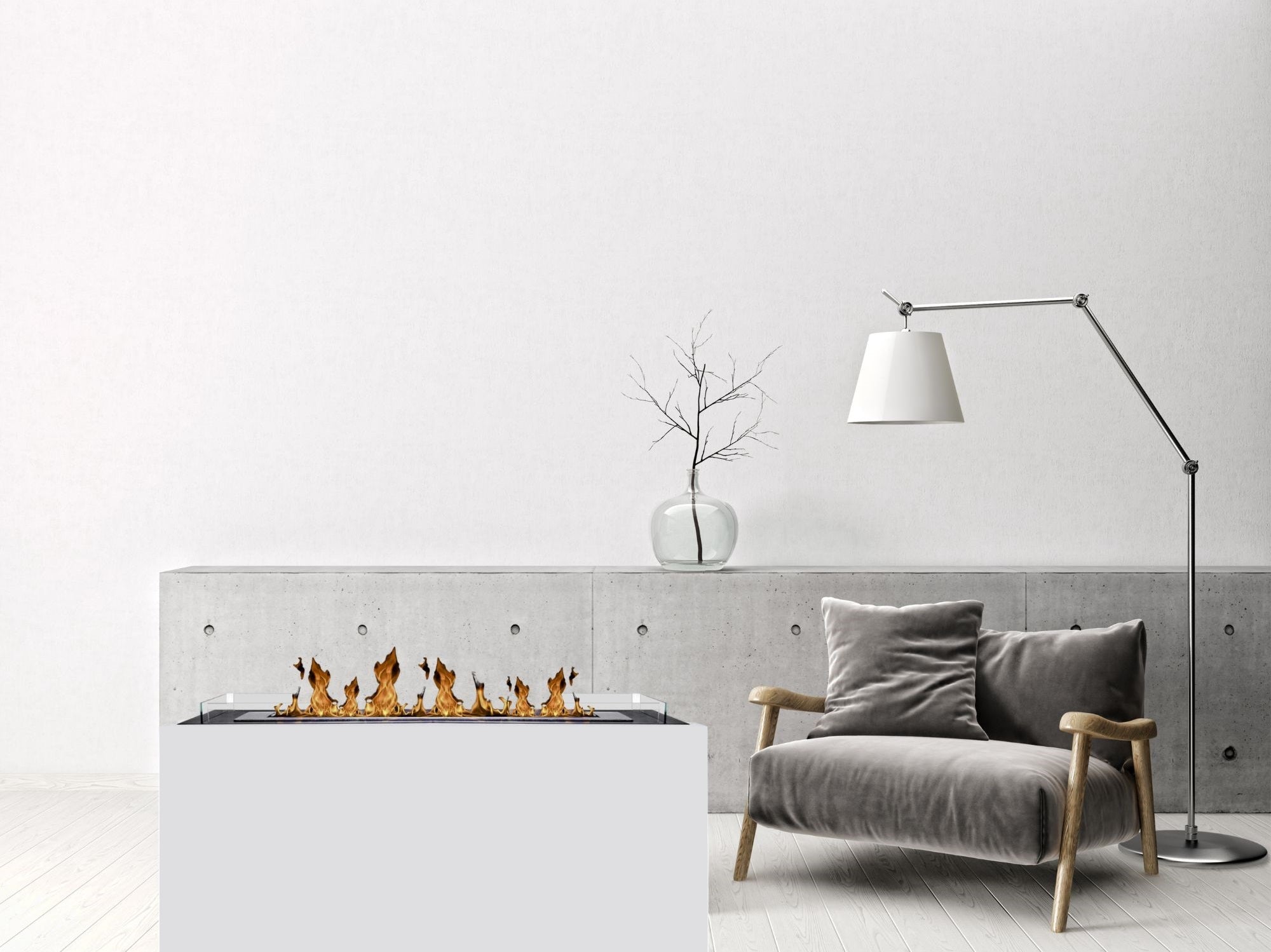 Modulaire Bio Ethanol Vrijstaand Haard  130 CM