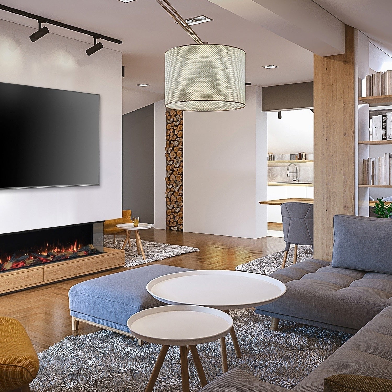 Trimline Solus Elektrische Inbouw Hoekhaard Rechts 220 cm