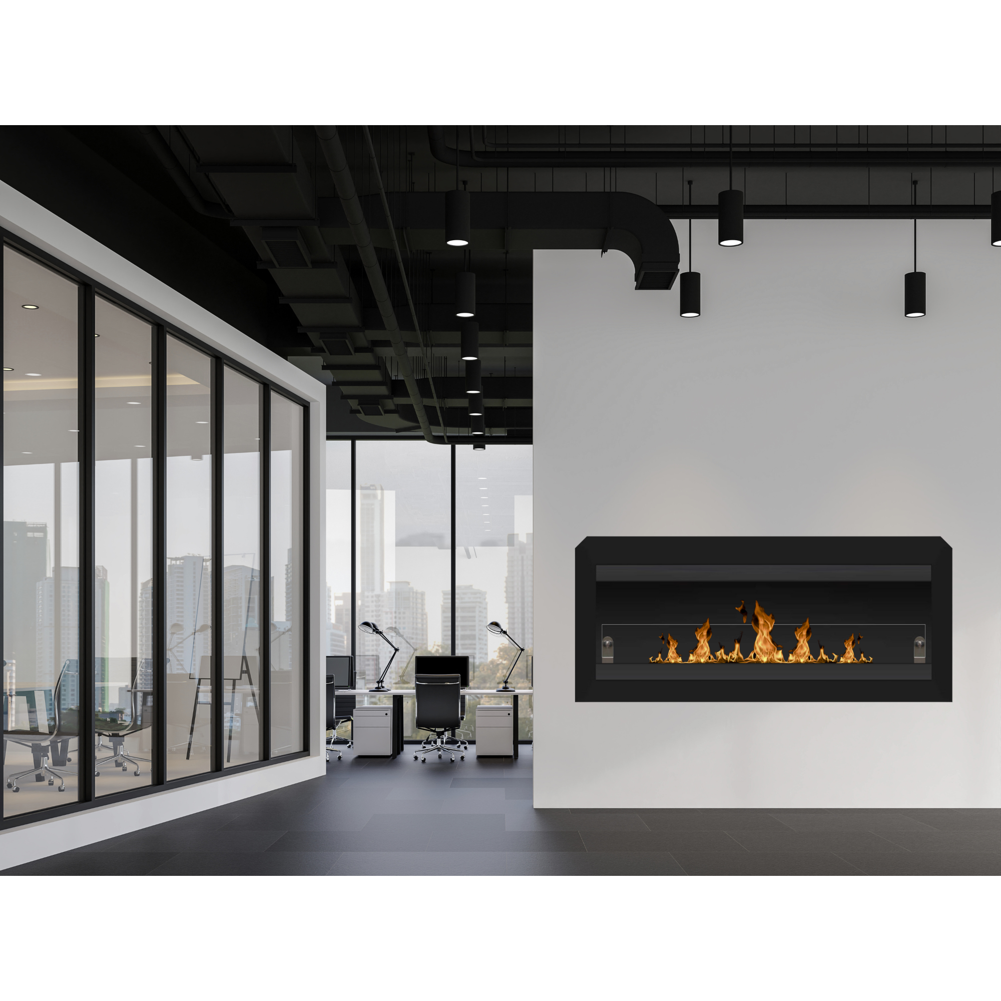 Vila XL Z Bio Ethanol Wandhaard 110 CM