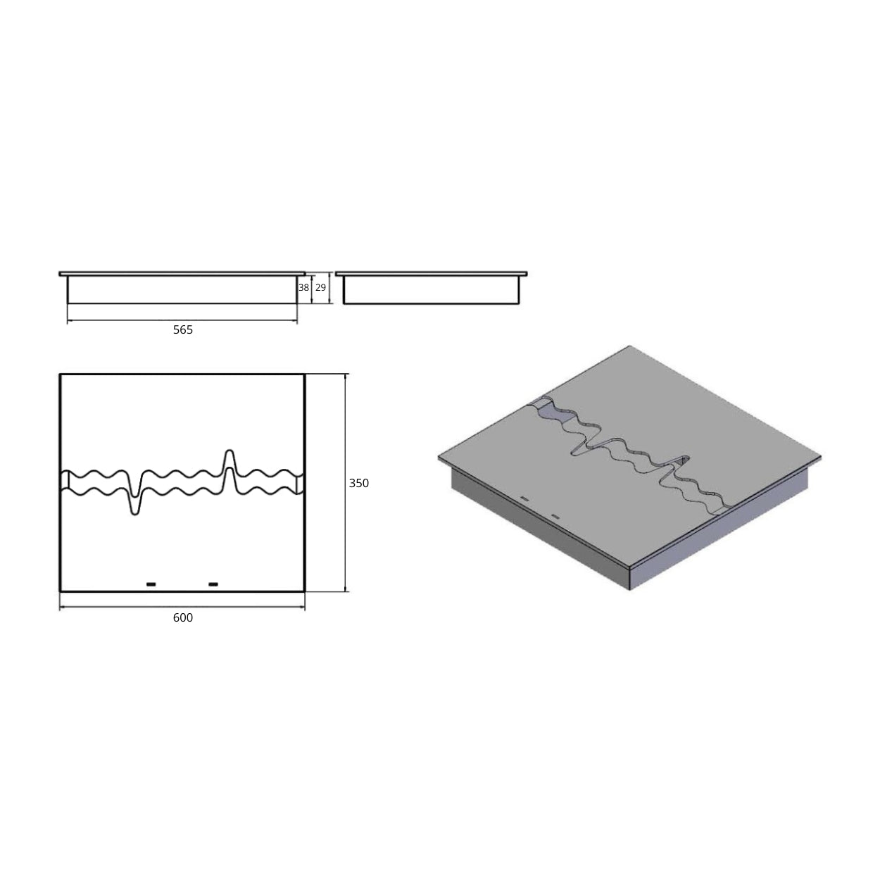 WAVE BIO ETHANOL BRANDER 60 CM